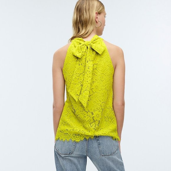 J. Crew Women's NWT Tie-Neck Top in Lace - Picture 2 of 2